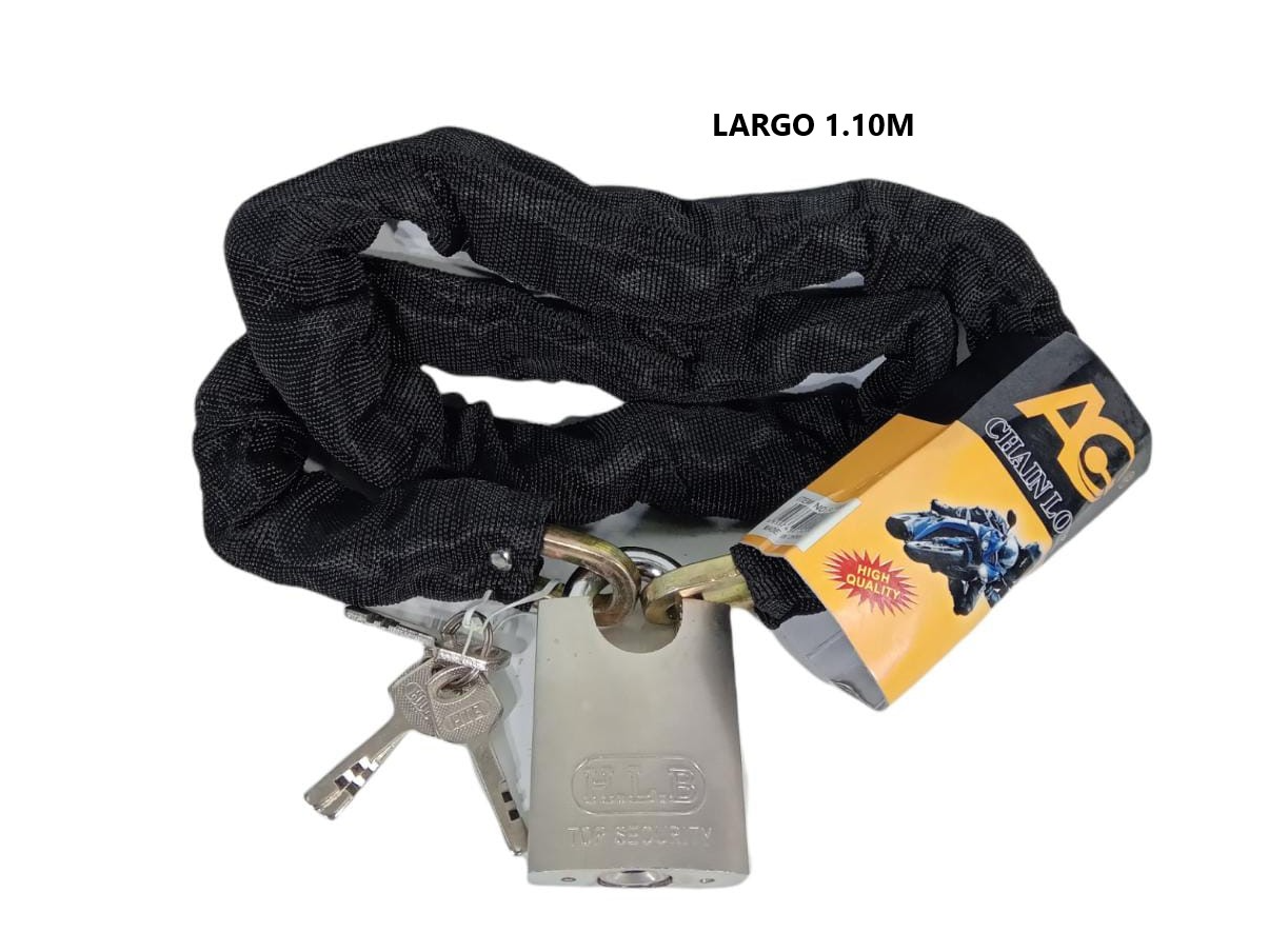 CADENA LINGA CON CANDADO PARA MOTO /BICI