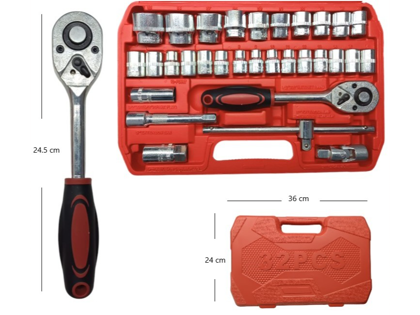 SET GRANDE DE LLAVE TUBO 32PCS