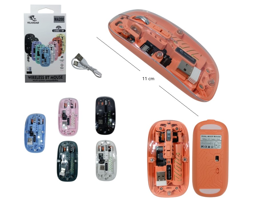 MOUSE INALAMBRICO TRANSPARENTE