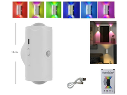 LED DE PARED BIDIRECCIONAL RGB CON SENSOR IMANTADA