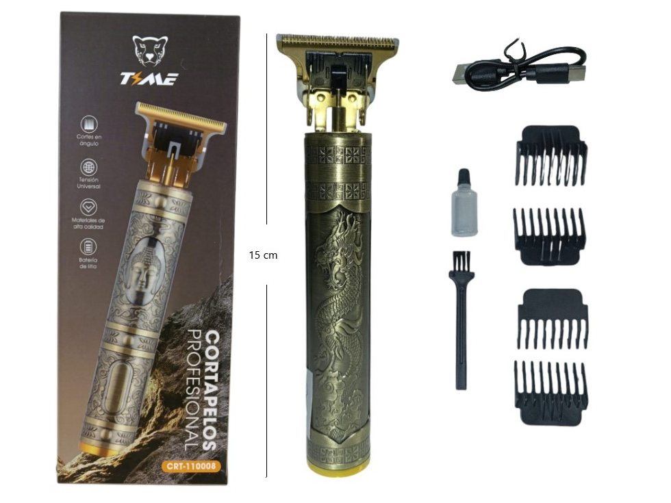 CORTA PELO RECARGABLE DORADO J8/J9 ( METAL)