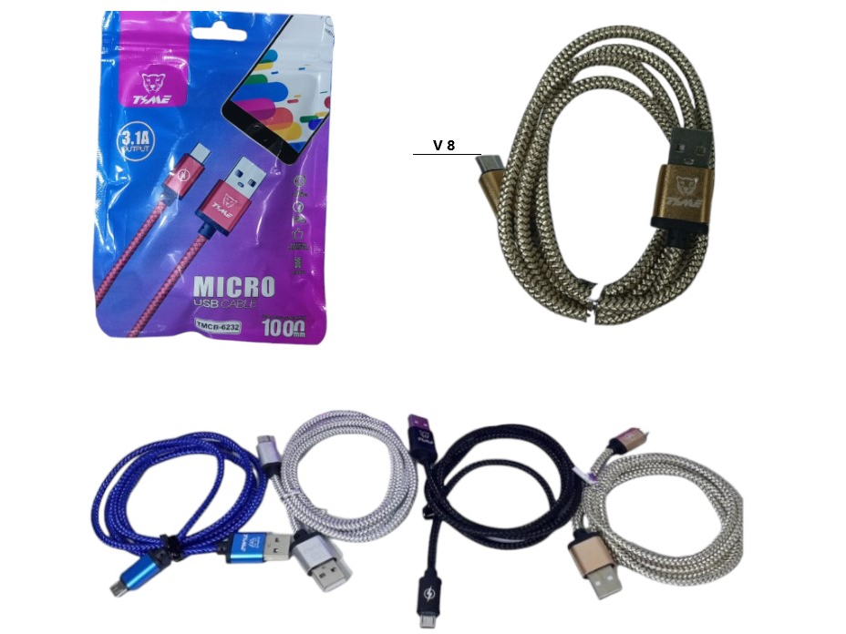 CABLE V8 EN BOLSA TIME 3.1A