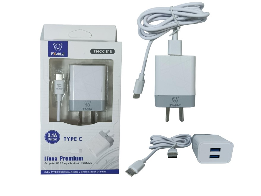 CARGADOR TIME 3.1 TIPO C 2USB