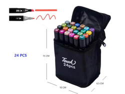 MARCADORES DOBLE PUNTA X24PCS