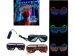 ANTEOJOS DE NEON CRISTAL A PILA