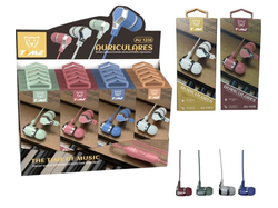 AURICULAR M-LIBRES TIME C/ EXHIBIDOR X20 UNIDADES