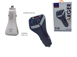 CARGADOR DE AUTO CARGA RAPIDA 3.1 A