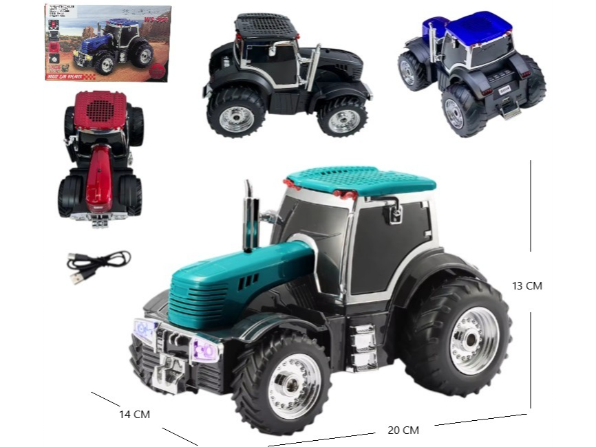 AUTO TRACTOR PARLANTE BT USB/AUX/FM