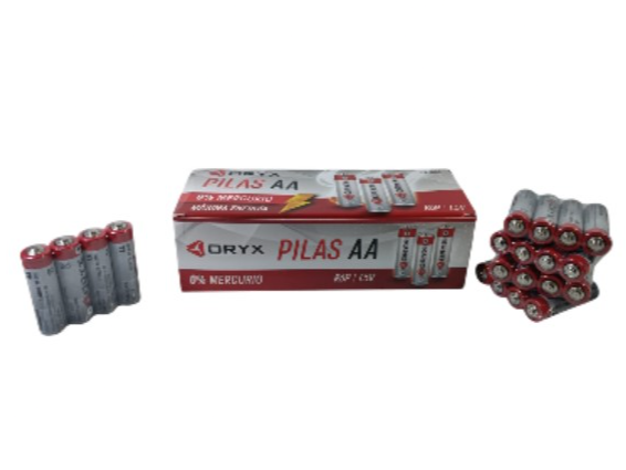 PILAS DOBLE AA 1.5V PACK X 60UNDS ORYX