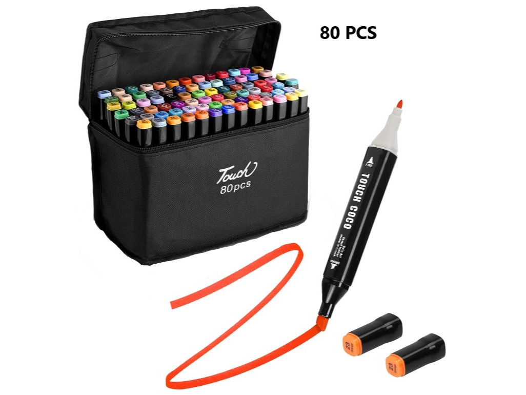 MARCADORES DOBLE PUNTA X80 PCS