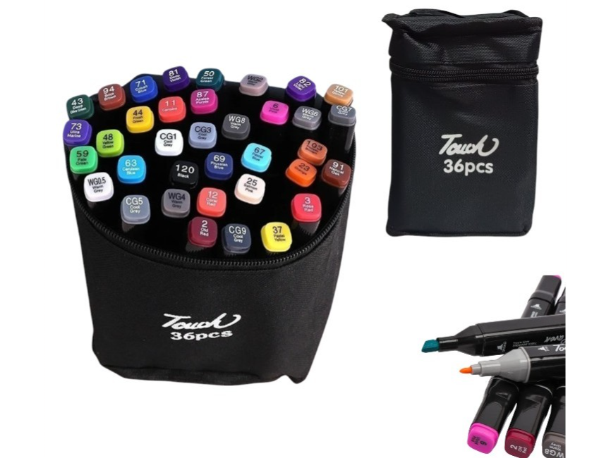 MARCADORES DOBLE PUNTA X36PCS