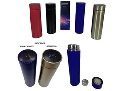 BOTELLA TERMO 500ML C/TERMOMETRO LED