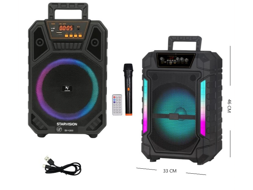 PARLANTE 12PLG CON MICROFONO