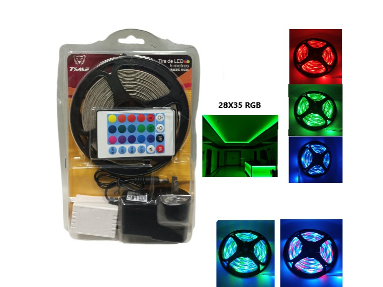 TIRA LED 28X35 RGB 5M LED TIME