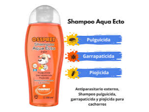 Shampoo Aqua Ecto Osspret Antiparasitario 250cc³