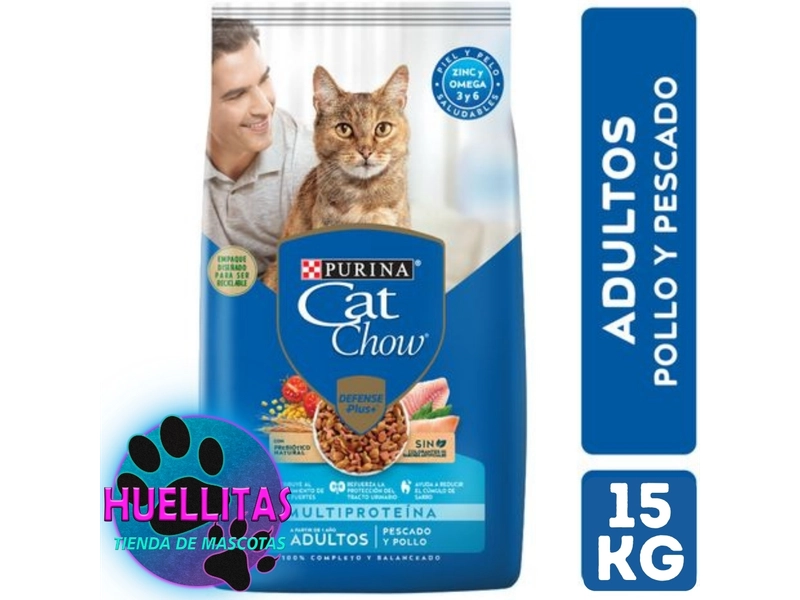Cat chow adultos Pescado ×15 Kg.