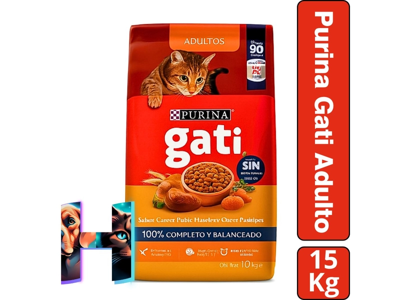 Purina Gati Carne y Pollo x15Kg.