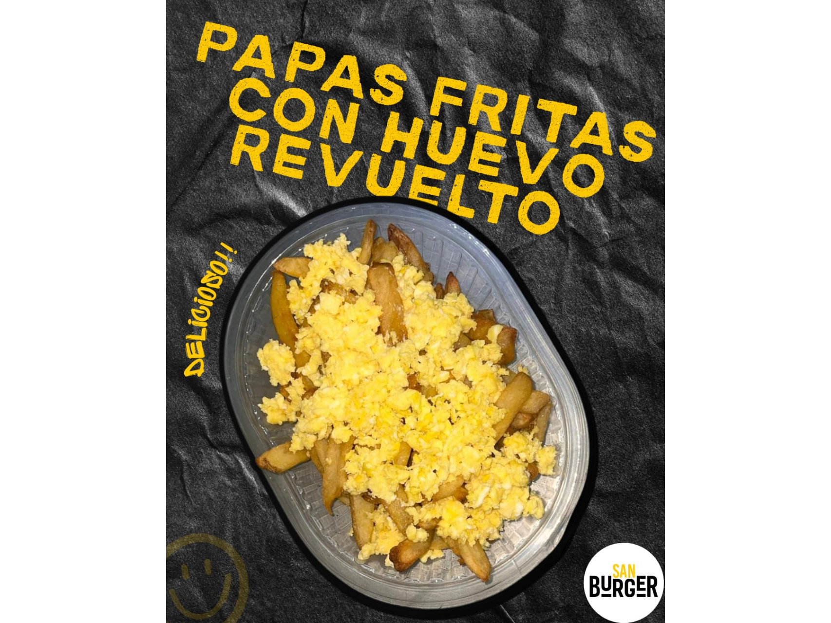 PAPAS FRITAS C/ HUEVO REVUELTO
