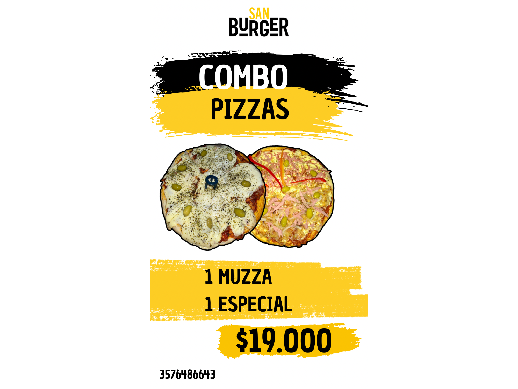 1 ESPECIAL + 1 MUZZA