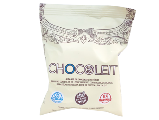 Alfajor Chocoleit Blanco Endulzado con Stevia