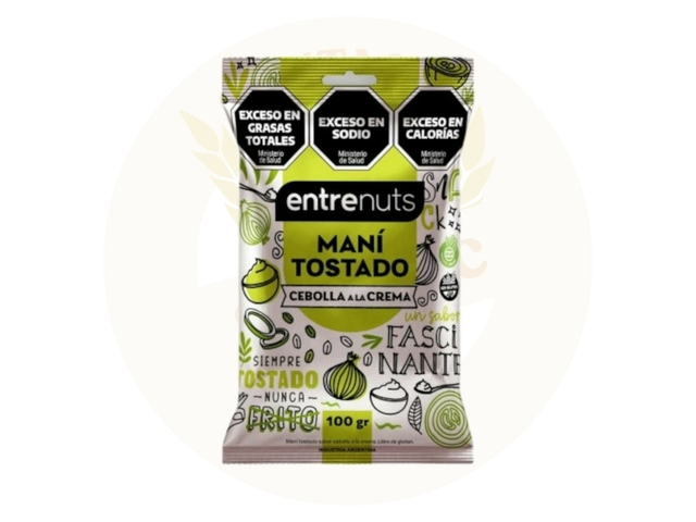 Mani Saborizados (Crema y Cebolla) ENTRENUTS x 100grs