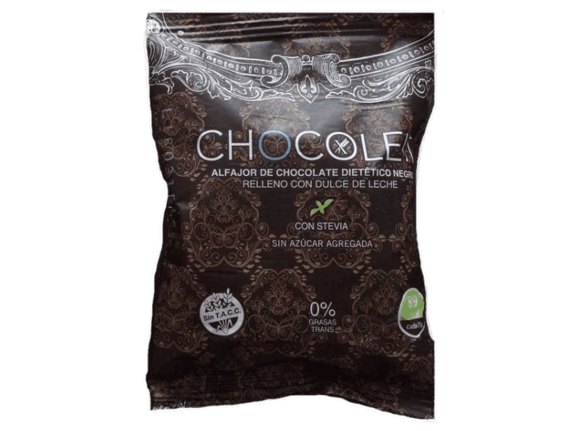 Alfajor Chocoleit Negro Endulzado con Stevia