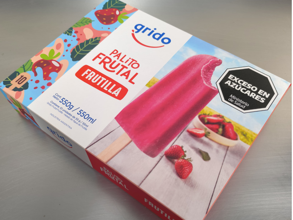 Grido Frutal Frutilla x 10 Unidades