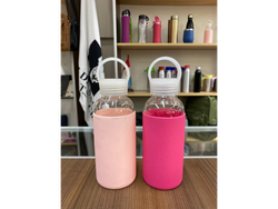 BOTELLA DE VIDRIO CON TAPA