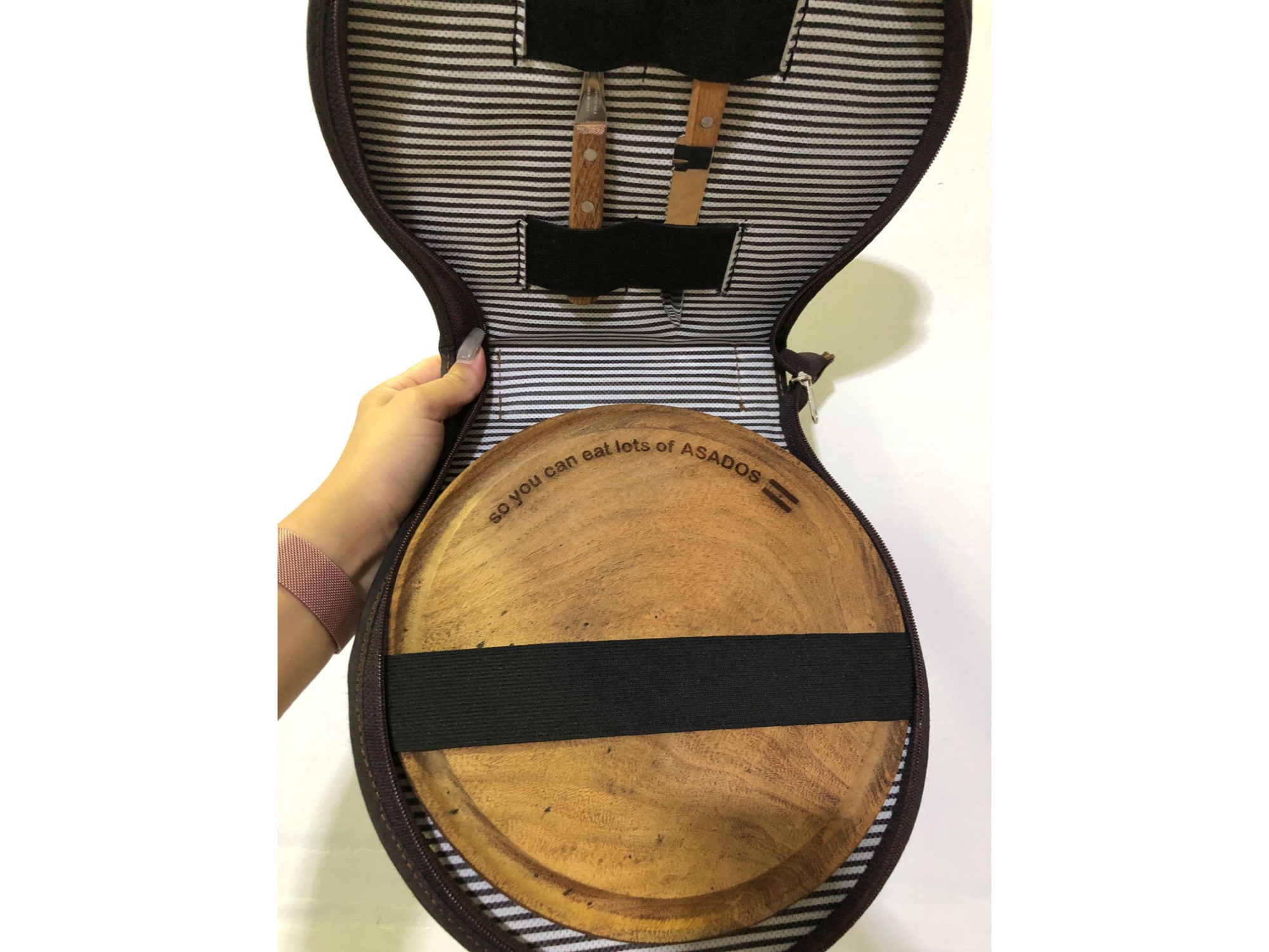 PORTA PLATO DE ECO CUERO