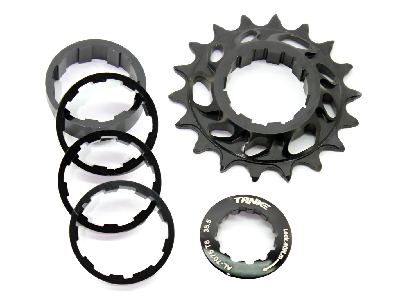 Kit Single Speed Tanke Aluminio 7075 T6 P/maza Cassette 18t