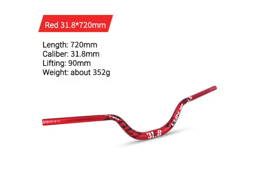 Manubrio Lunje Rojo Doble altura 50mm de altura