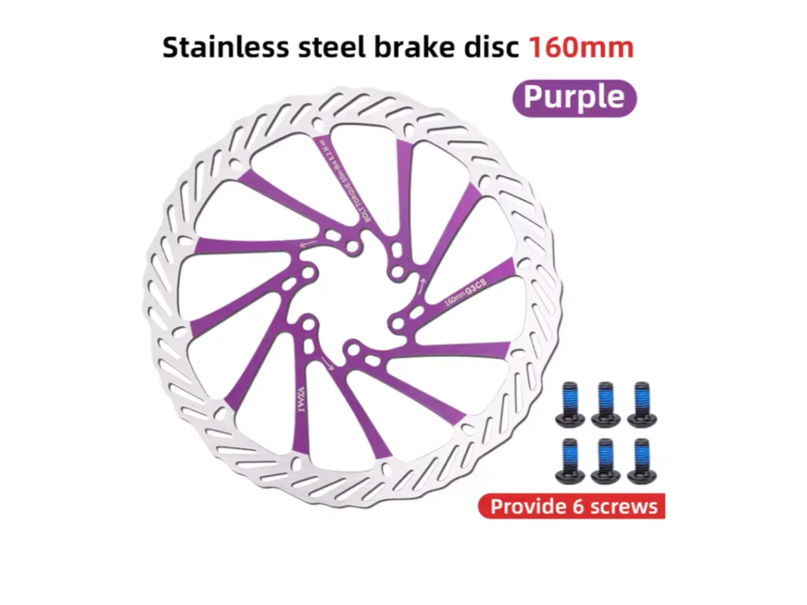 Disco de freno VXM de 160 mm violeta