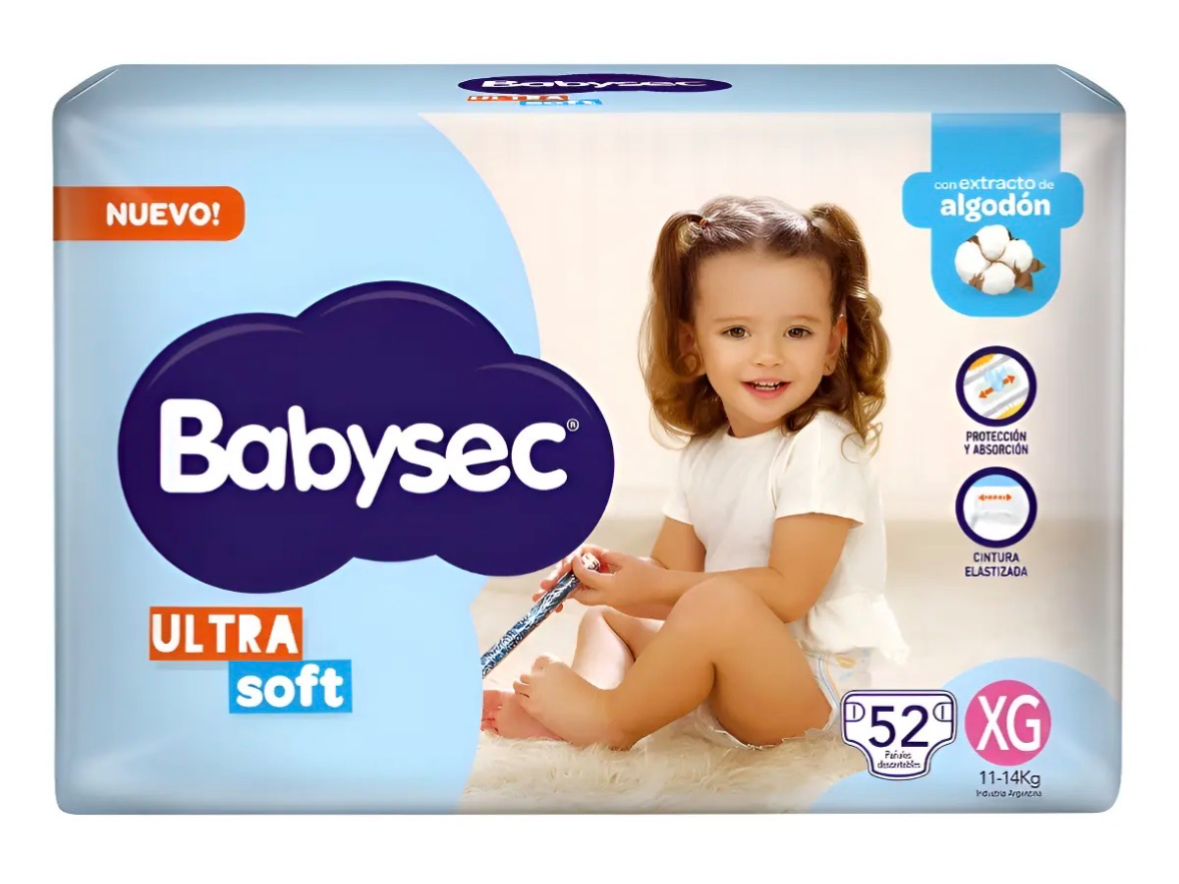 Babysec Ultra Soft XG x52 unidades