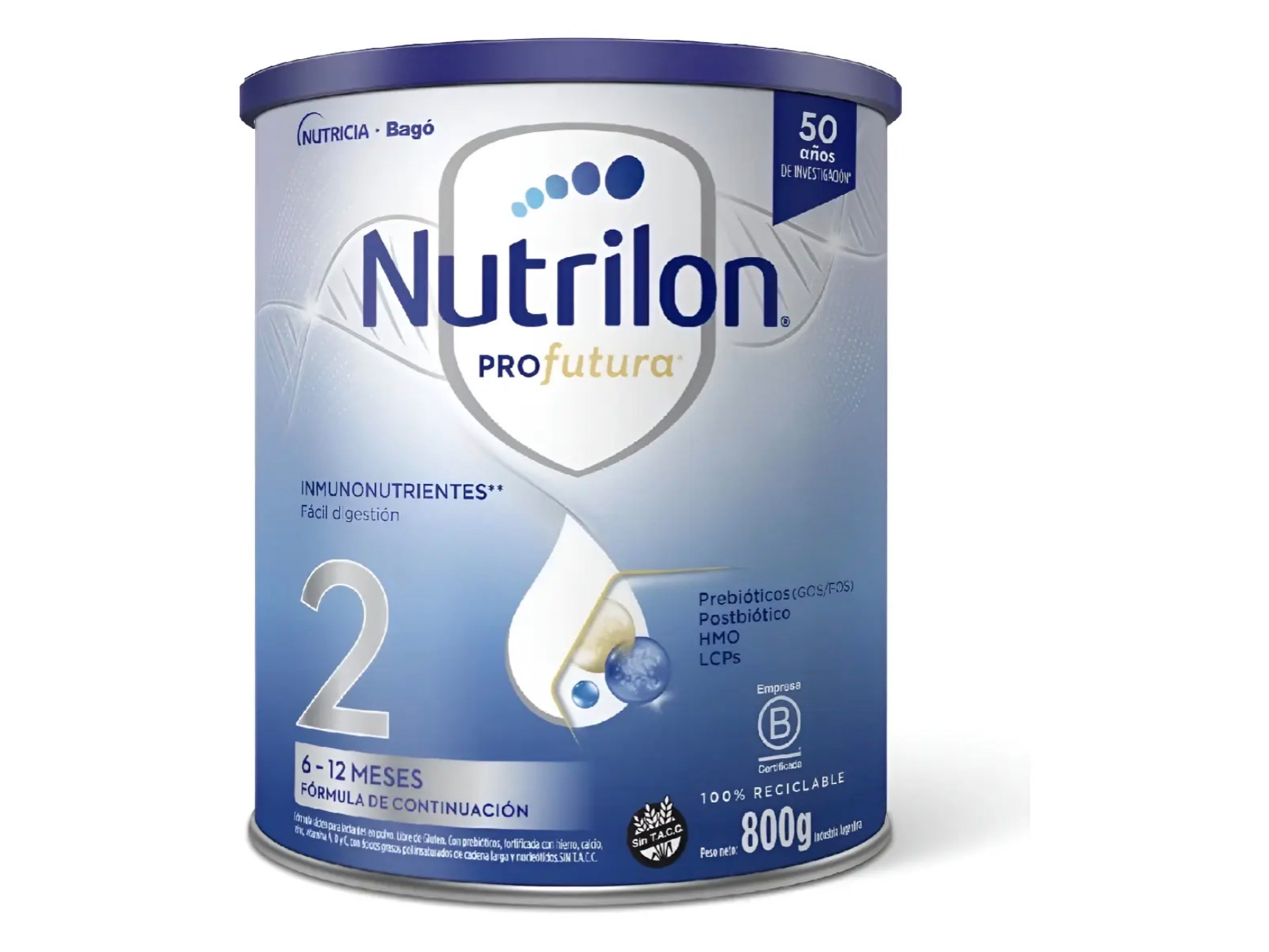 Nutrilon 2 tarro x800 grs