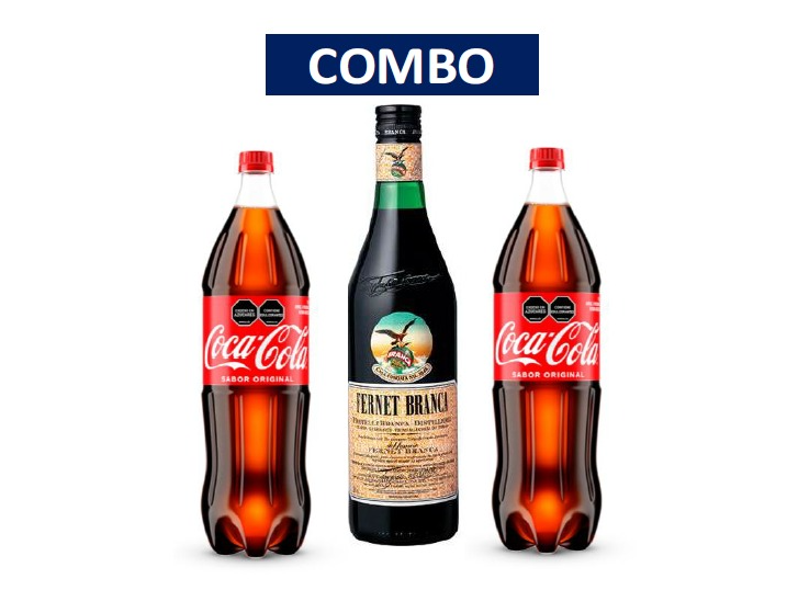 COMBO 1 FERNET 750C + 2 COCA 1.5LTS