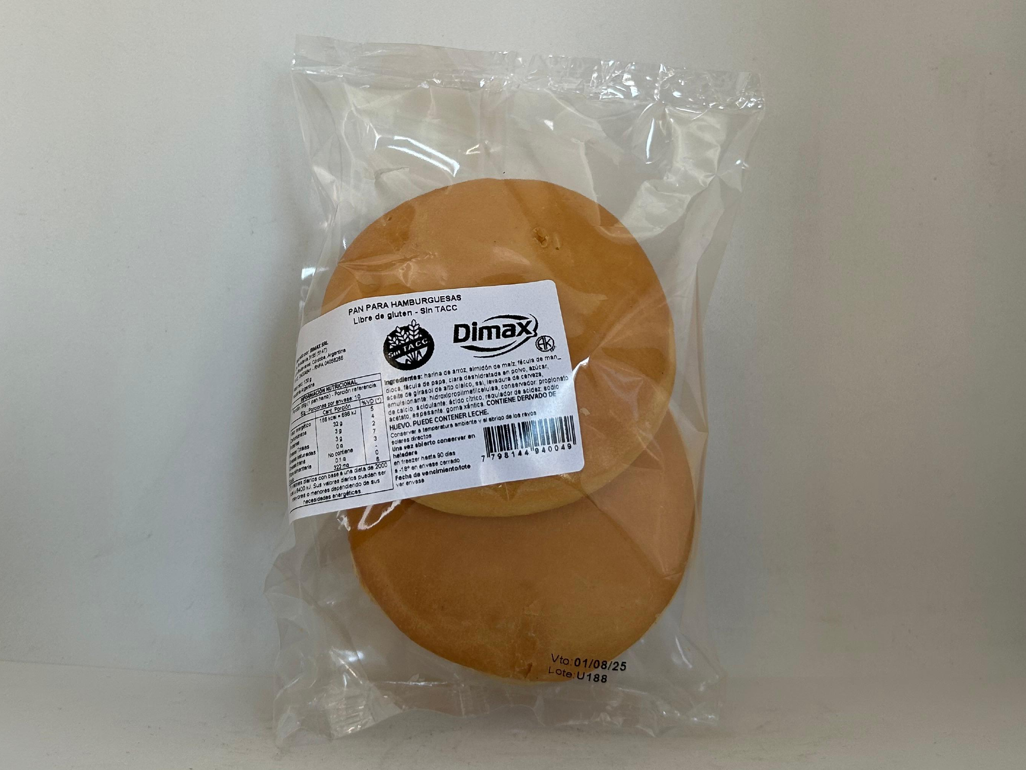 Pan hamburguesa Dimax