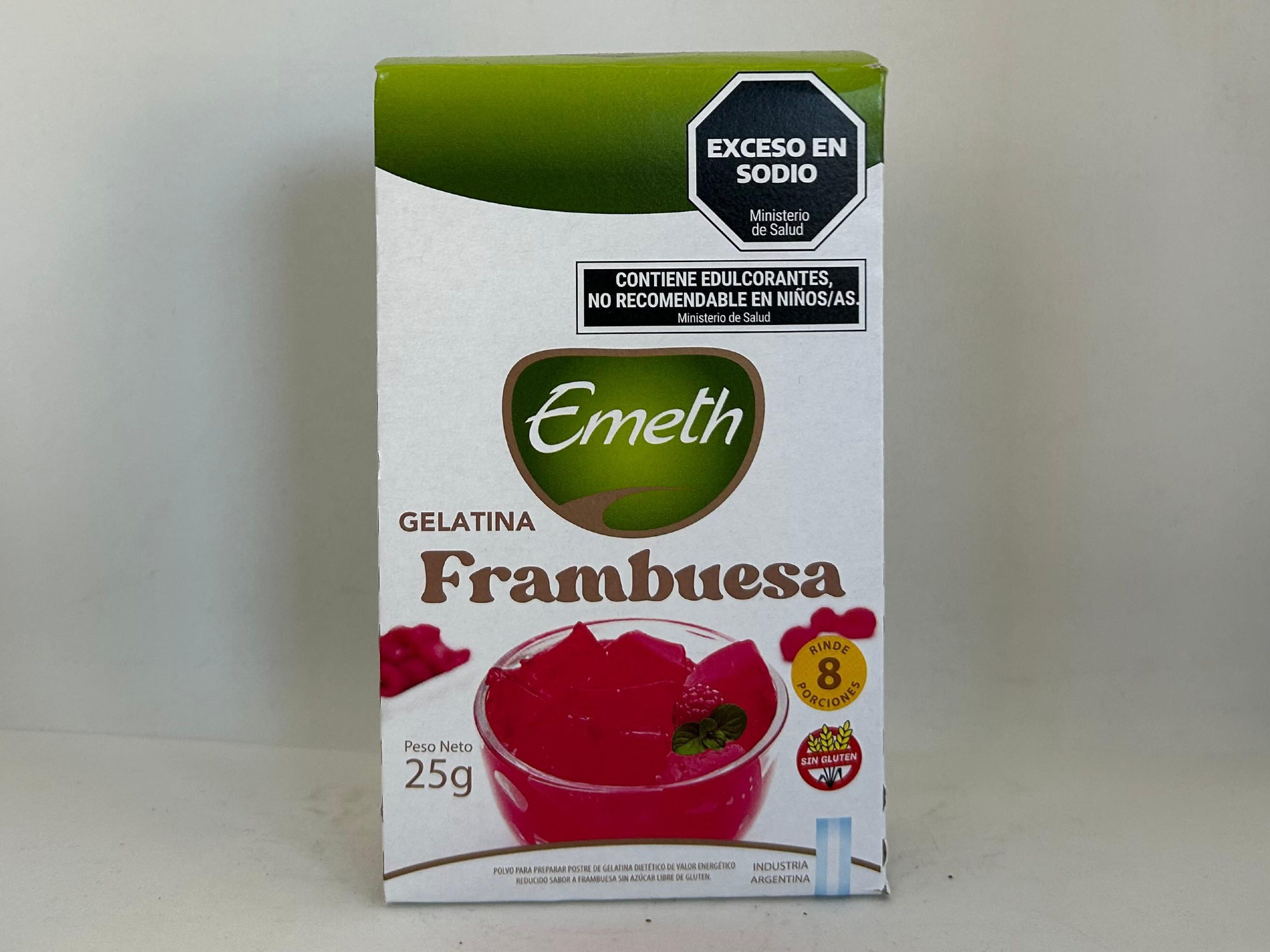 Gelatina frambueza Emeth