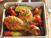 10. Pata muslo con mix de verduras asadas