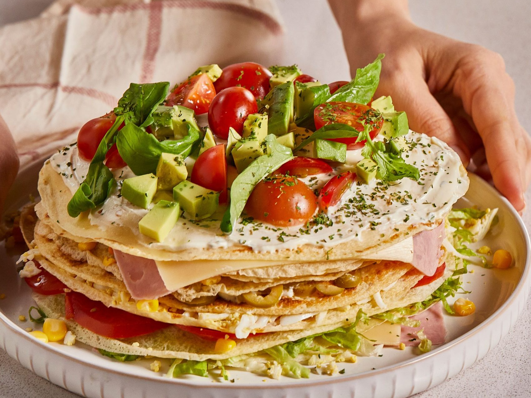 2 torre de panqueques x 10 porc.