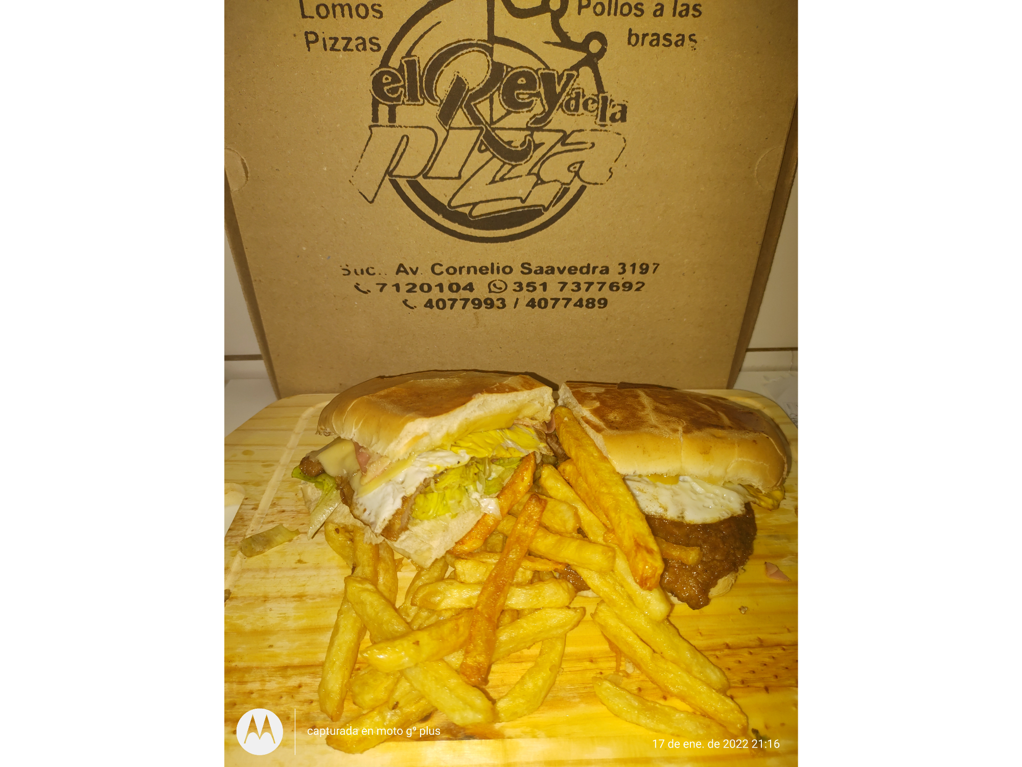 2 LOMOS COMPLETOS CON PAPAS FRITAS