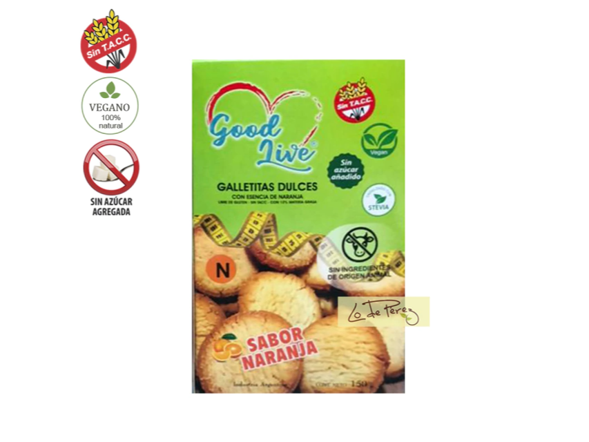 GALLETAS GOOD LIVE DE NARANJA