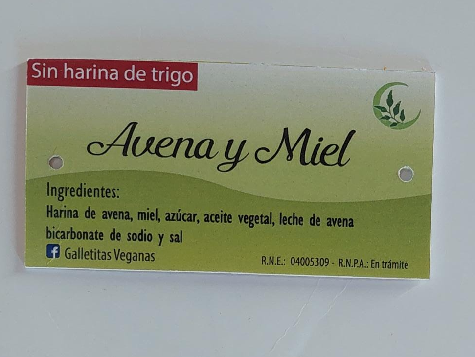 VEGANAS AVENA Y MIEL