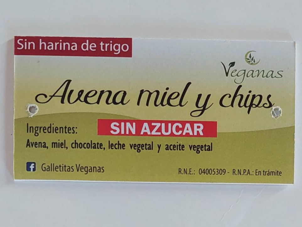 VEGANAS DE AVENA MIEL Y CHIP