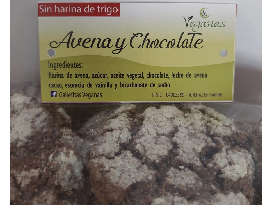 VEGANA DE AVENA Y CHOCOLATE