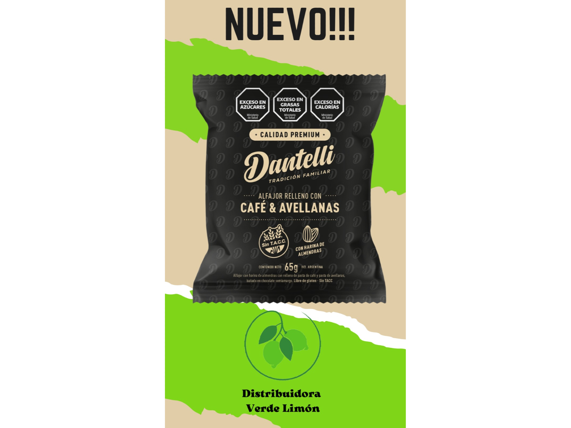 NUEVO DANTELLI CON HARINA DE ALMENDRAS x 12