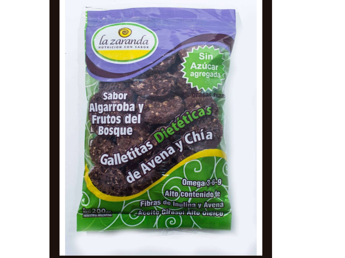 GALLETITAS DE ALGARROBA C/ FRUTOS DEL BOSQUE SIN AZUCAR