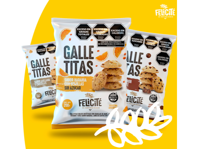 GALLETITAS SIN TACC SABOR NARANJA CON SEMILLAS (SIN AZUCAR)X 200 G