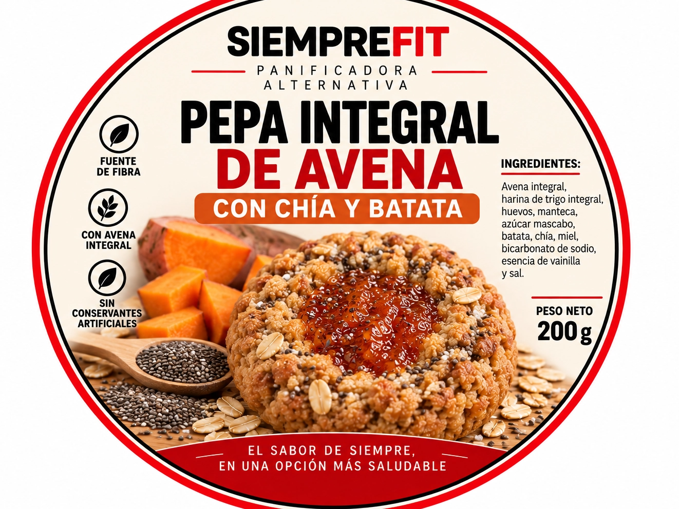 PEPAS AVENA INTEGRAL - BATATA * 1 KGS