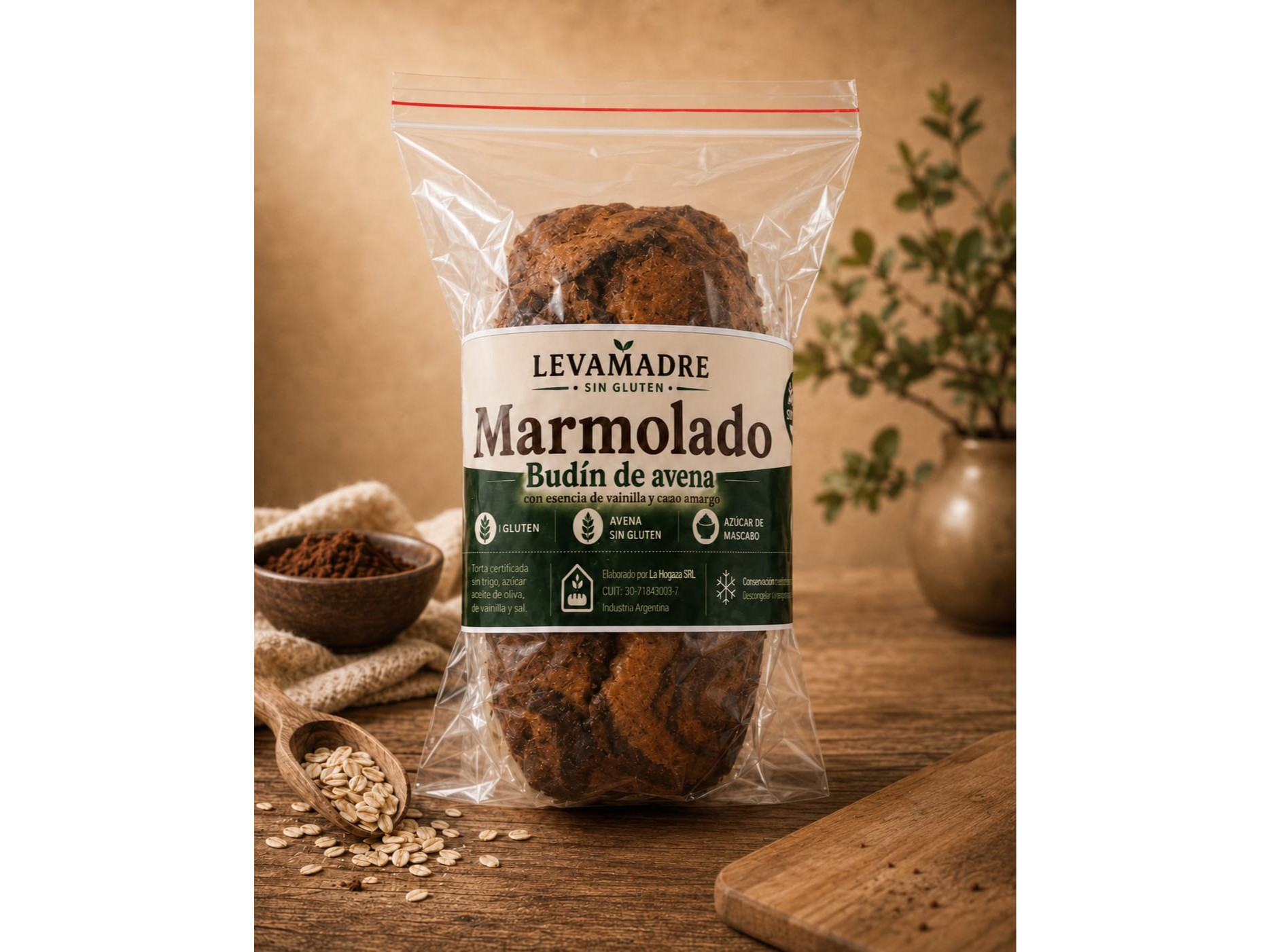 BUDIN DE AVENA MARMOLADO X 650 GRS