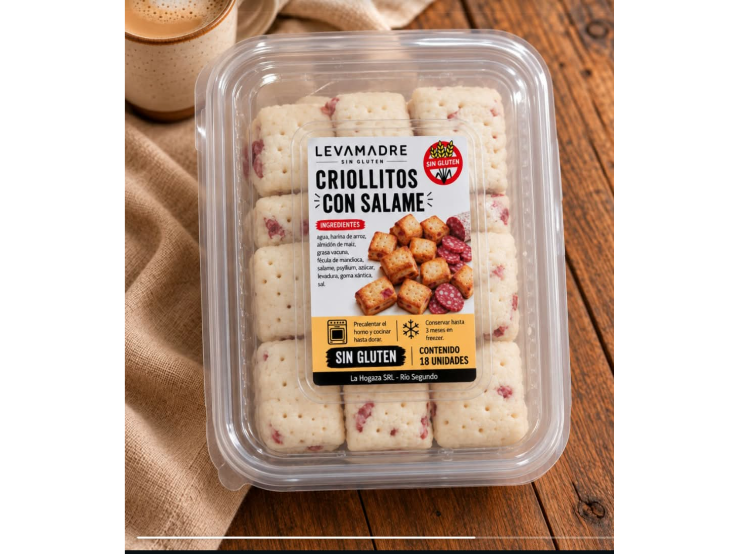 CRIOLLOS DE GRASA C/ SALAME * 18 UNIDADES